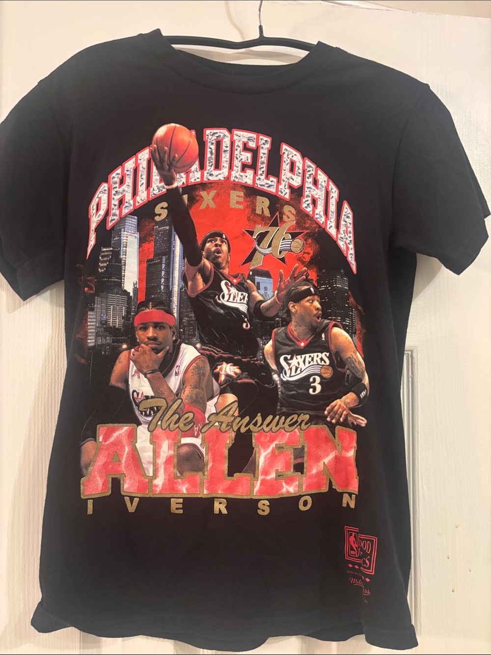 Mitchell & Ness Black Philadelphia Sixers Graphic Tee